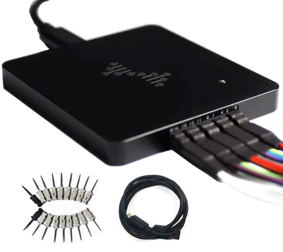 USB Logic Analyzer 16 Channels 400MHz Sampling Rate 16G Sampling Depth 256Mbps Memory USB 2.0 Interface for WinXP/10 Mac OS Linux (DSLogic Plus) PC Analysis