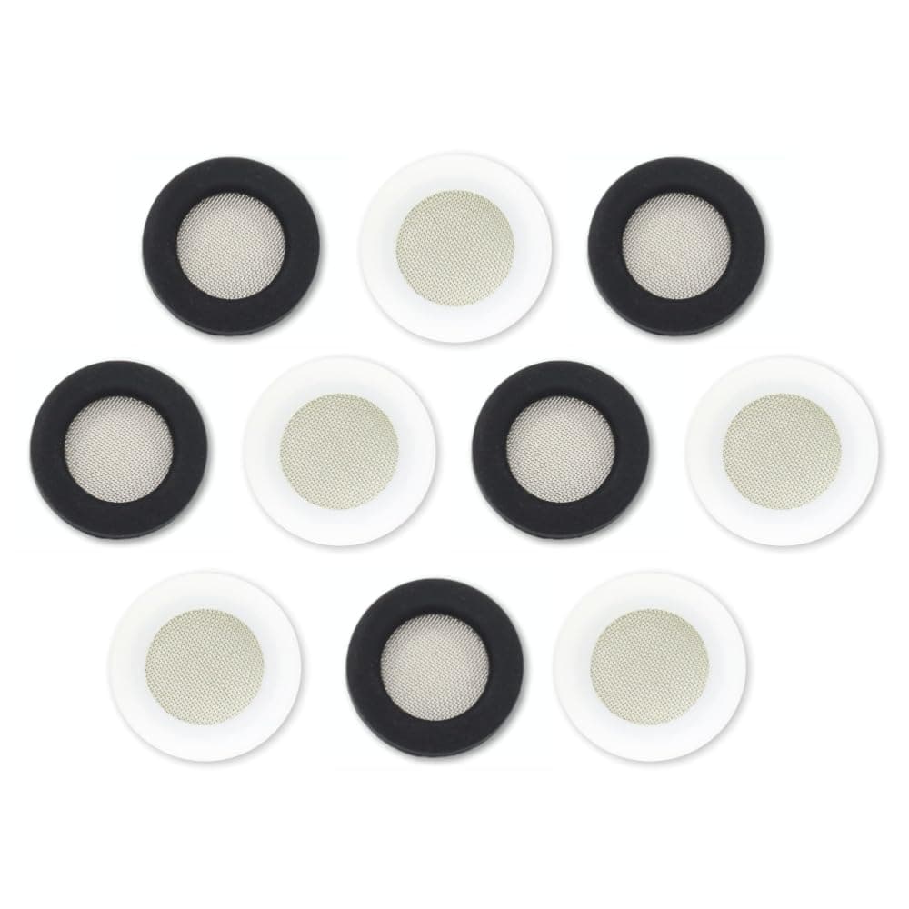Black 20 pcs Silicone Washer Silicone Filter Gasket for Shower Head Water tap Faucet (White & Black 10 Pcs)