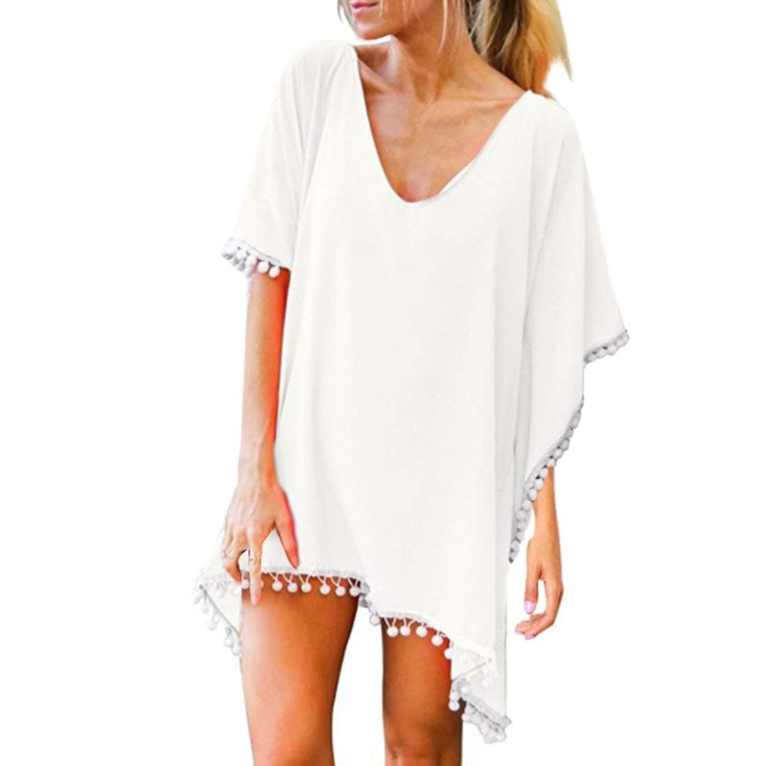 InTrend Forever Pom Pom Trim Kaftan Top for Women