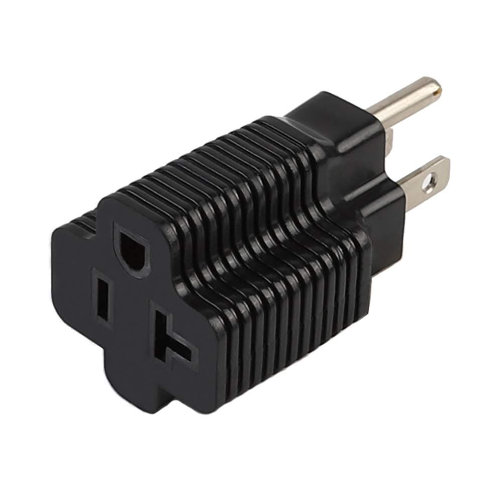 (2PACK) Nema 15 Amp to 20 Amp Plug Adapter ETL Listed NEMA 5-15P to 5-15/20R (Comb 20Amp T Blade) 15 Amp Household Plug to 20 Amp T-Blade AC Power Adapter