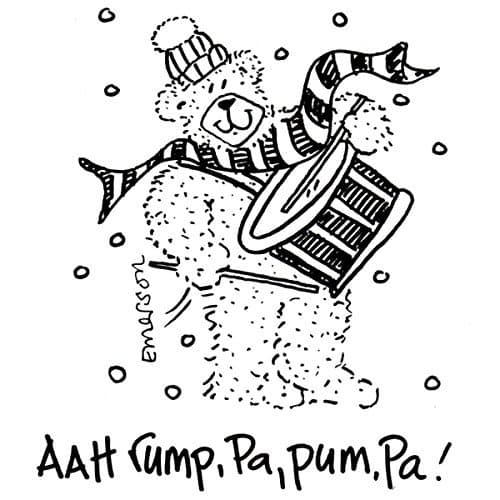 Gourmet Rubber Stamps Aah Rump, Pa, Pum, Pa Cling Stamps, 3 x 2.25 by Gourmet Rubber Stamps