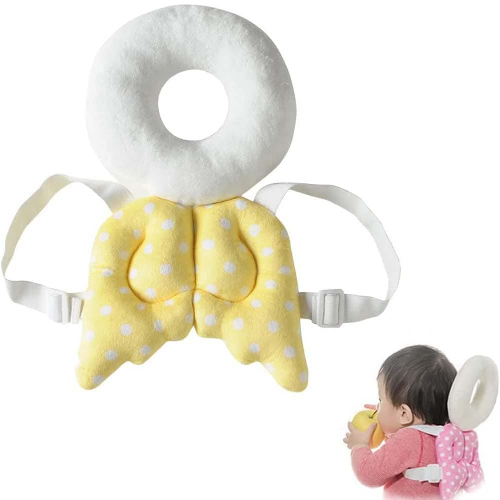 ELECDON Unicorn Bee Themed Baby Walker/Backpack Protection Pillow, Soft, Yellow, Cotton Cover, Indoor and Outdoor Use