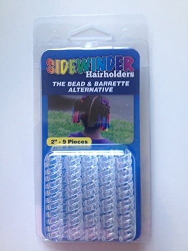 Sidewinder Hairholders 2” Barrettes/Beads Hair Accessory for Girls - 9 Pieces Each - Clear