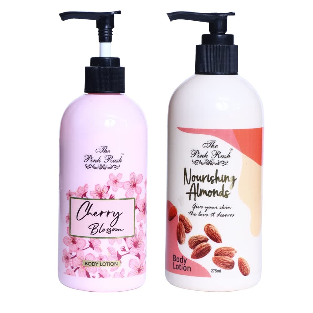 The Pink RushCherry blossom And Nourishing Almonds Body Lotion 275 Gram Each