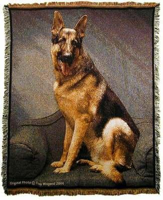 Mill Street Design Tom Weigand German Shepherd Dog Tapestry Throw
