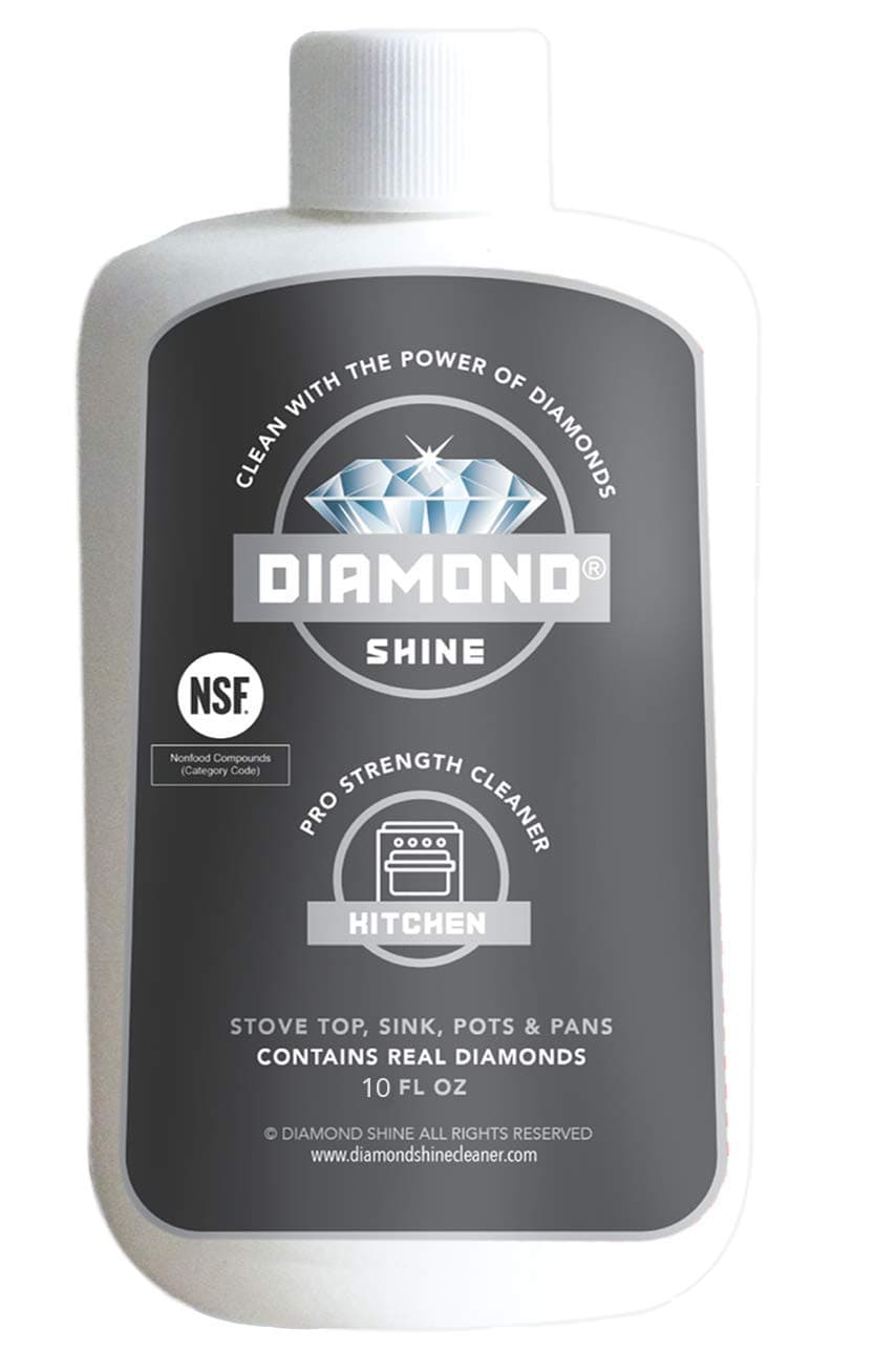 Diamond Shine Kitchen Cleaner - Clean, Polish, Restore Glass/Ceramic Cooktops, Stainless Steel - 10 oz