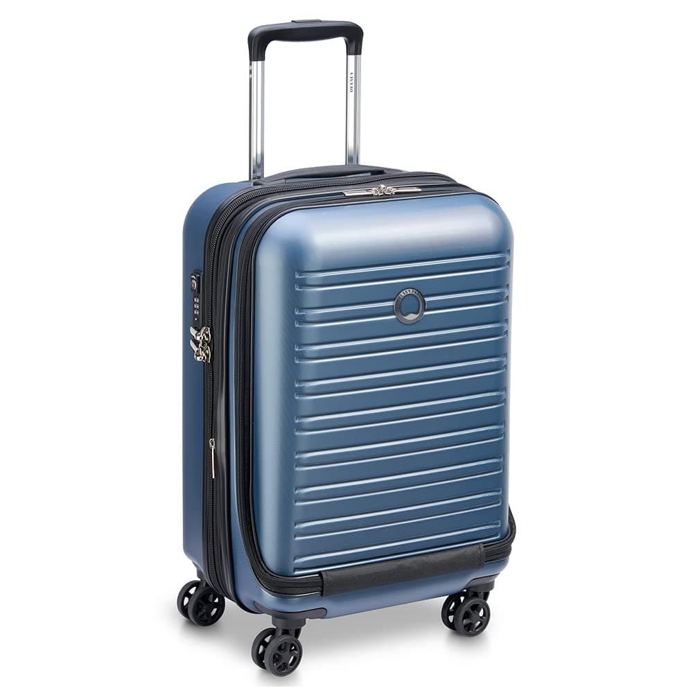 DELSEY PARISParis - SEGUR 2.0 -Extendable Rigid Cabin Suitcase - 55x35x30 cm - 51 liters - S - Blue
