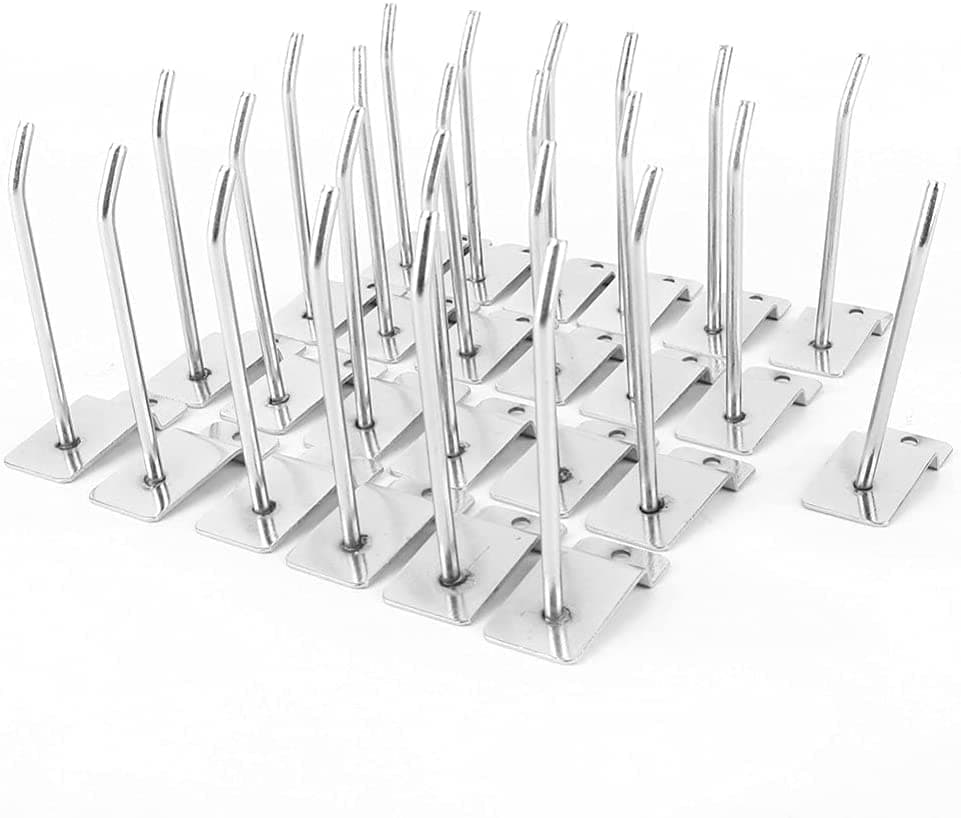Slatwall Hooks 12 inch Slatwall Accessories Slatwall Panel Hooks Garage Organization Slat Wall Hooks Heavy Duty Pegboard Gridwall Hooks Display Hooks for Retail Sliver (10)
