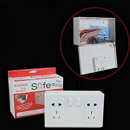 Uk Plug Cool New White Plastic Wall Socket Safe Secrets Valuables Hiding Storage Box