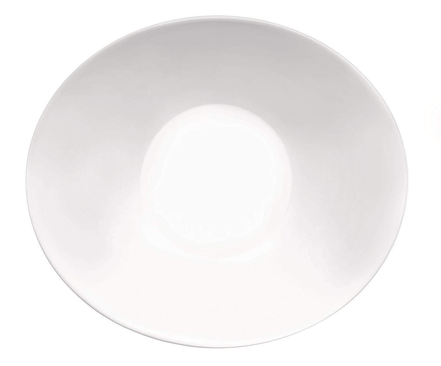 Fitting Gifts Bistro Professional Collection Large Oval Shaped Prometeo Pasta/Soup Bowls in Brilliant White (6 Pieces)