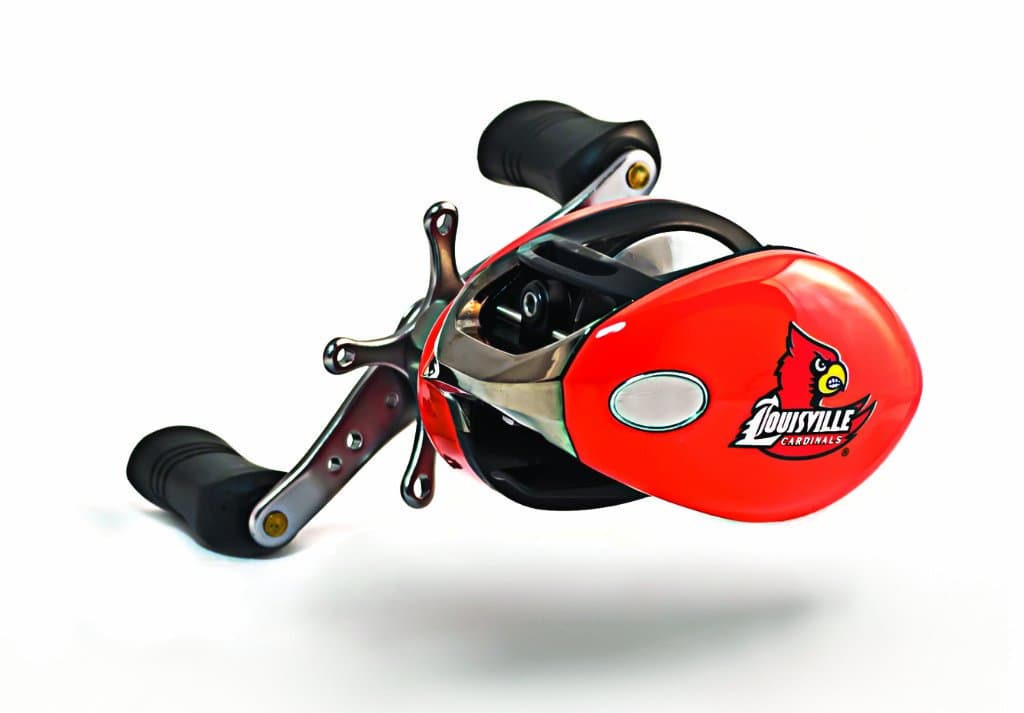 NCAA Louisville Cardinals Fishing Reel, Right Handed
