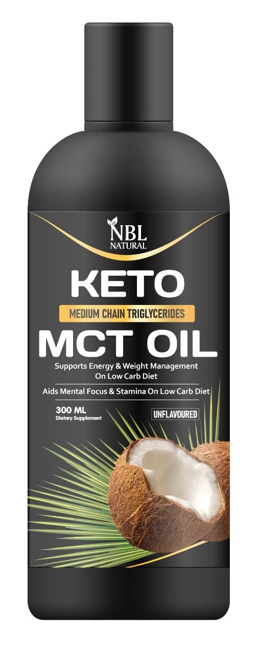 Organic MCT Oil from Coconut (300ml) - Keto Fuel for Brain & Body - Unflavored, Vegetarian, Gluten & Dairy Free - Premium Coconut Oil for Mental Energy Support, Dietary Supplement