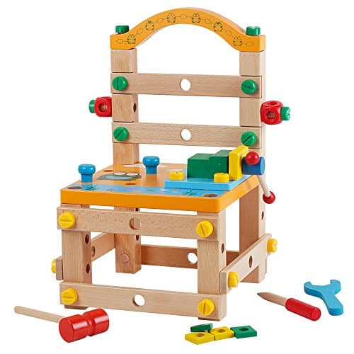 bodolo Wooden DIY Working Chair Nuts and Bolts Construction Toys Construction Building Sets