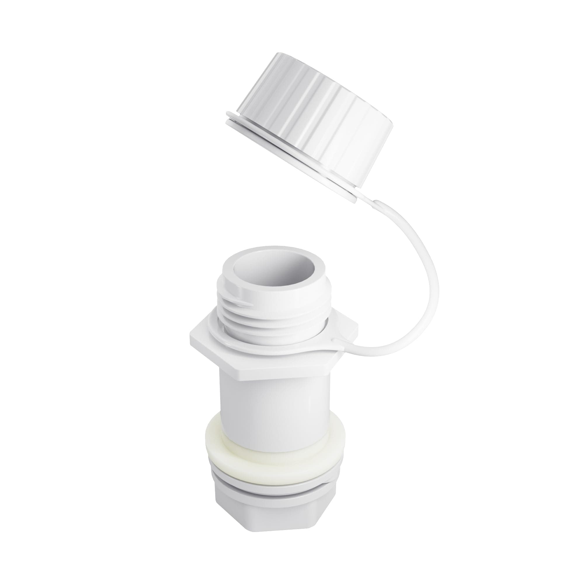 Threaded Drain Plug with Plastic Tethered Cap for Cooler,Compatible with Igloo 50-165 Qt Coolers, Cooler Drain Plug Replacement Parts