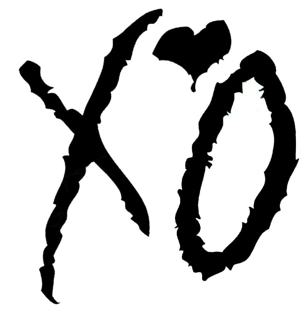 The Weeknd XO Vinyl Sticker Car Truck Window Laptop Macbook Wall Art (6" tall, Black)