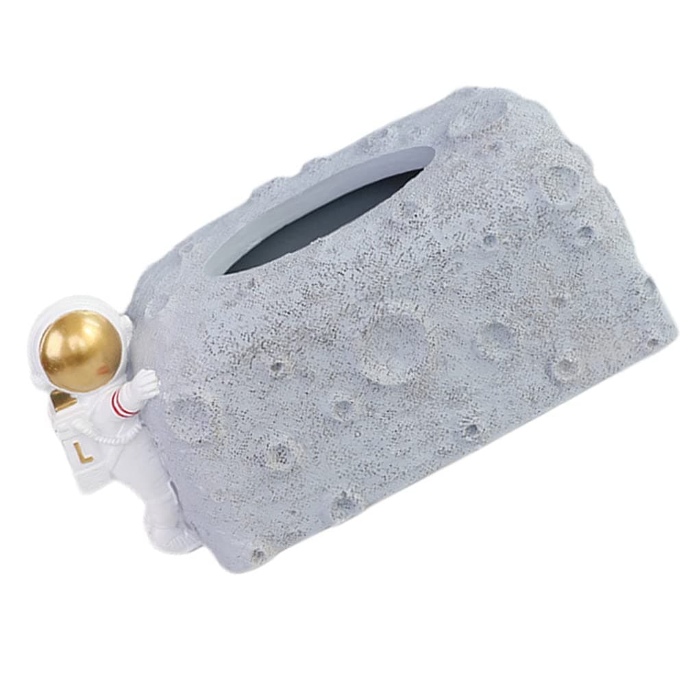 TOPBATHY Resign Tissue Box Cover Decorative Tissue Box Holder Astronaut Napkin Box Holder Tissue Box Cover Bathroom Paper Holder Black White