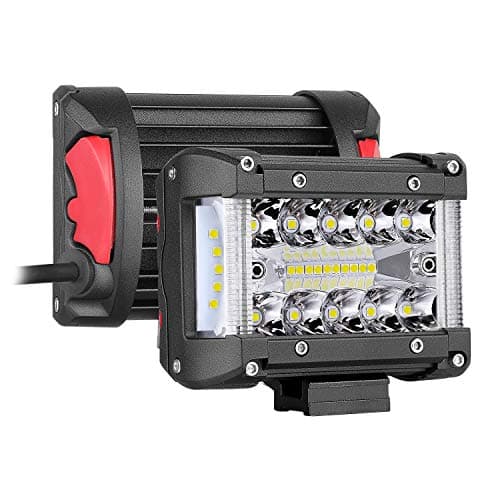 Side Shooter LED Lights, SWATOW 4x4 2pcs 120W 4 inch LED Pods Side Shooter Off Road Driving Lights LED Work Lights Flood Spot Combo Lighting for Truck ATV UTV Jeep Pickup Boat