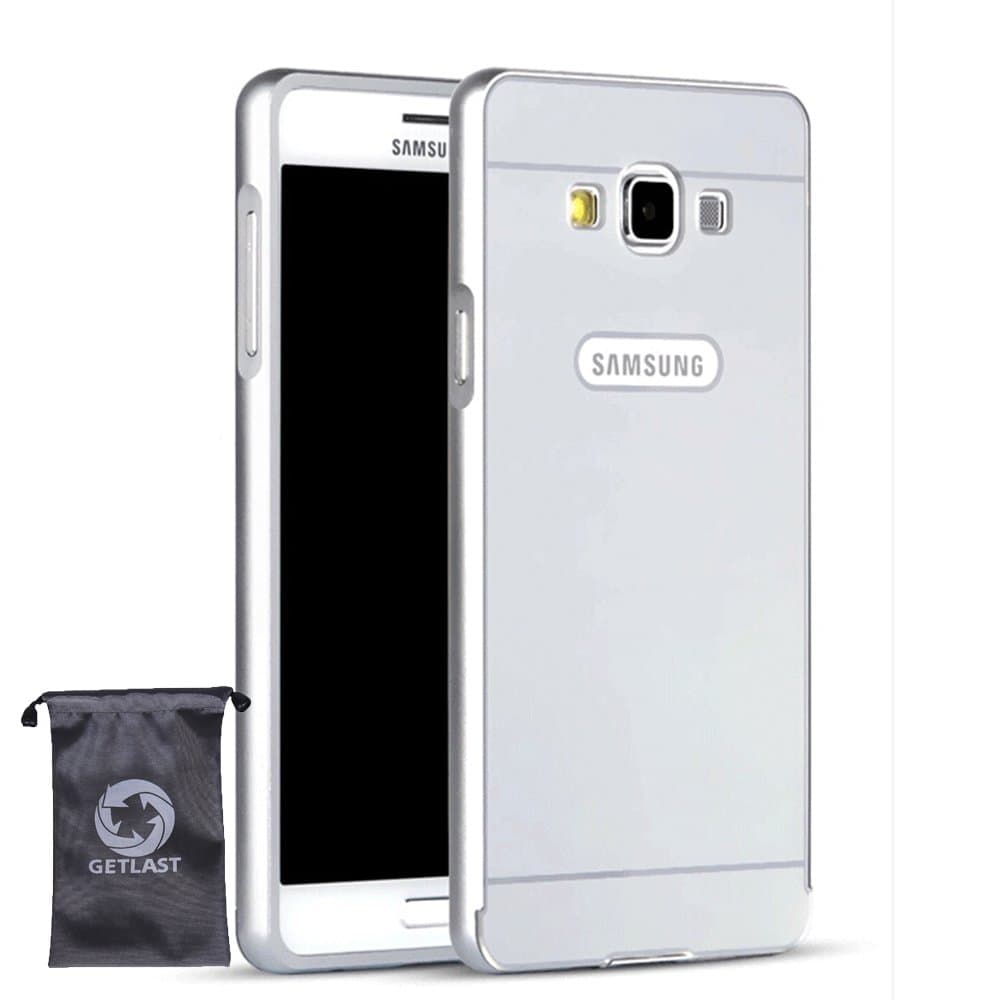 MINUO - Samsung Galaxy E7 Case, [White] Luxury Aluminum Metal Frame + PC Back Cover Bumper Case for Samsung Galaxy E7