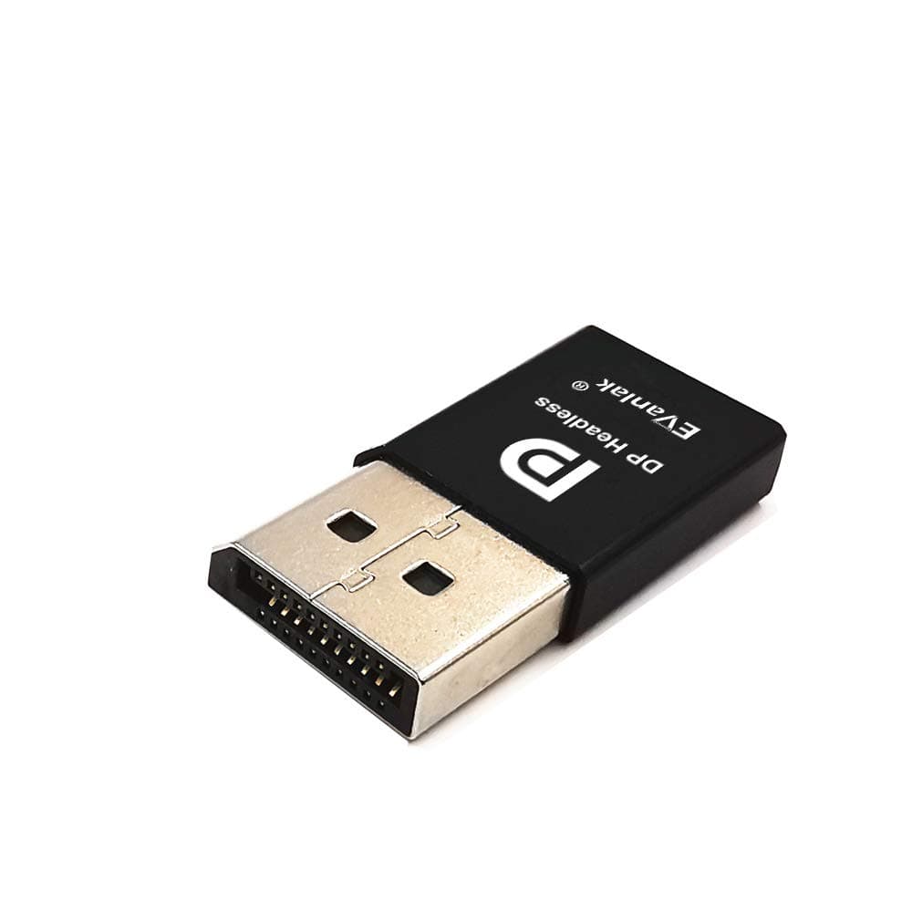 EVanlak DisplayPort Headless Ghost Display Emulator for PC 4K DP Dummy Plug (...