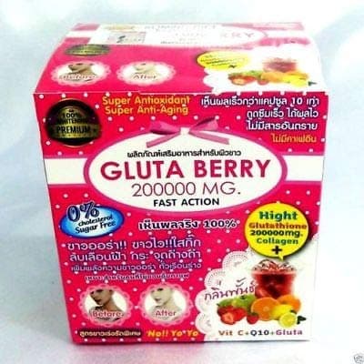 Gluta Berry11 Box 200000 mg Drink Punch Whitening Skin Anti-Aging Reduce Freckles Whitening Skin Fast