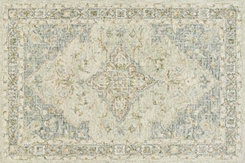 Loloi Rugs Julian Collection Area Rug, 1'-6" x 1'-6", Seafoam Green/Spa