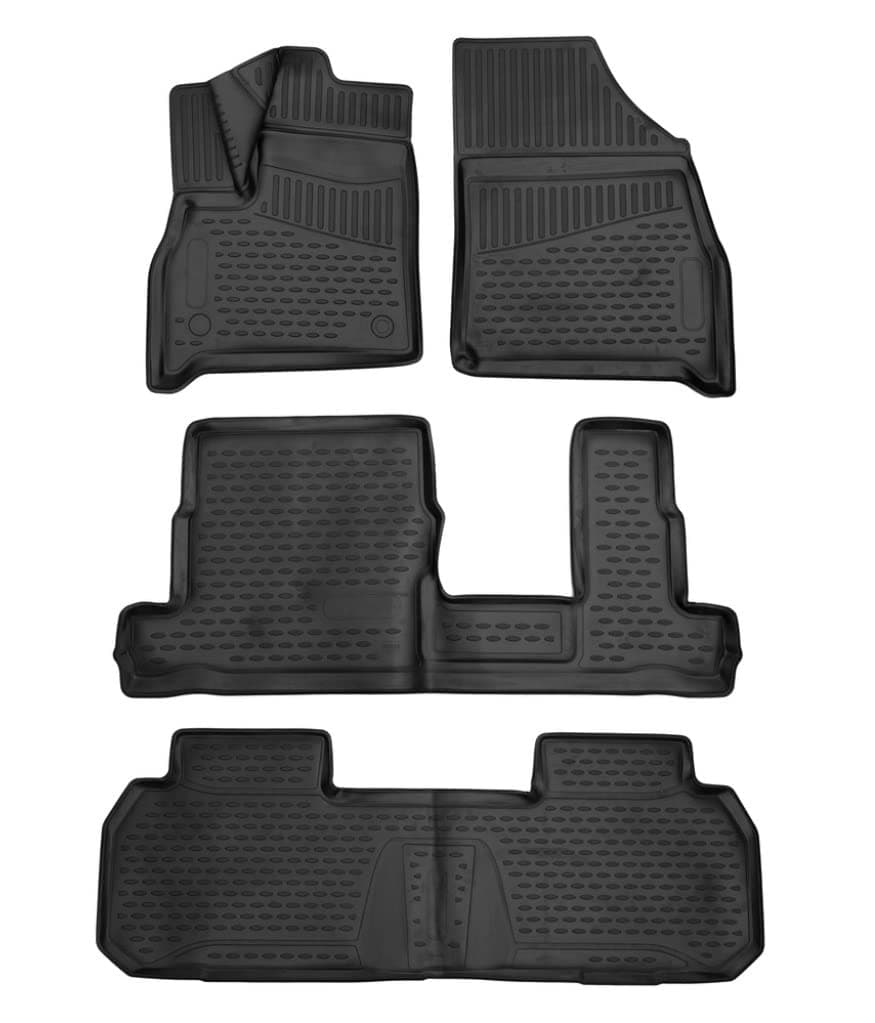 Fits 2018-2023 Chevrolet Traverse Floor Mats Front & 2nd and 3rd Row Liners with 2nd Row Bench Seat (8 Seater only)