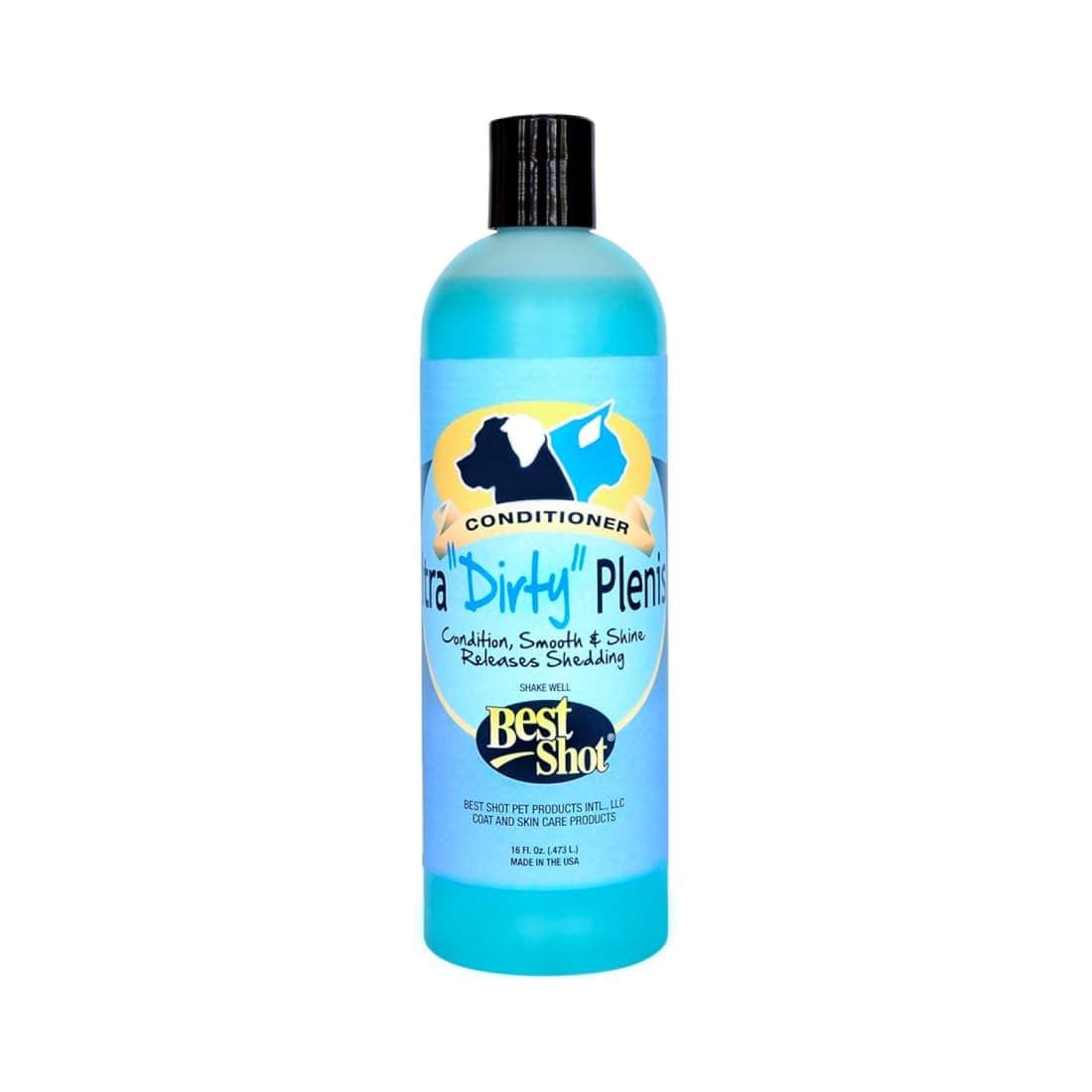 Best Shot Ultra Dirty Plenish Conditioner, Ideal Pet Grooming Conditioner, Protein-Enriched Moisturizing Conditioner for Any Dog, Cat, or Horse, Agree Fragrance, 16 Oz.