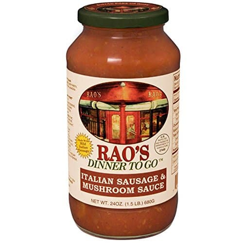 Rao's Homemade All Natural Italian Sausage & Mushroom Sauce, 24 oz (12 Pack)