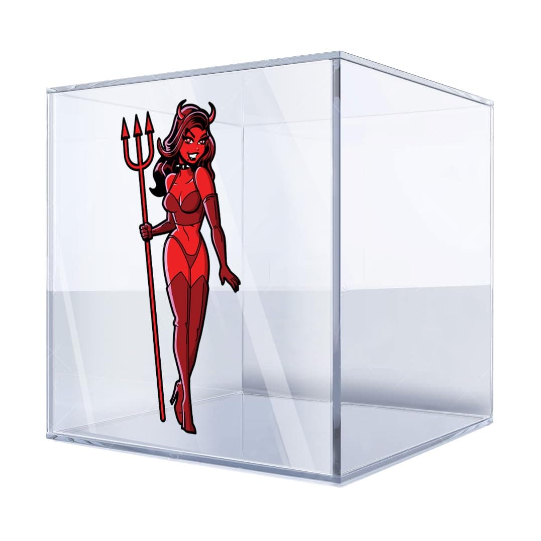 Sexy Devil Woman Decal Sticker, Decorative Matte Design, Sportbike Sophistication in Sticky Style.