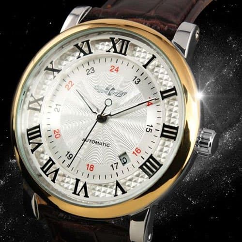 2014 New Arrival Winner Fashion Jewelry Roman Arabic Numerals Display Auto Mechanical Watches for Men Gift