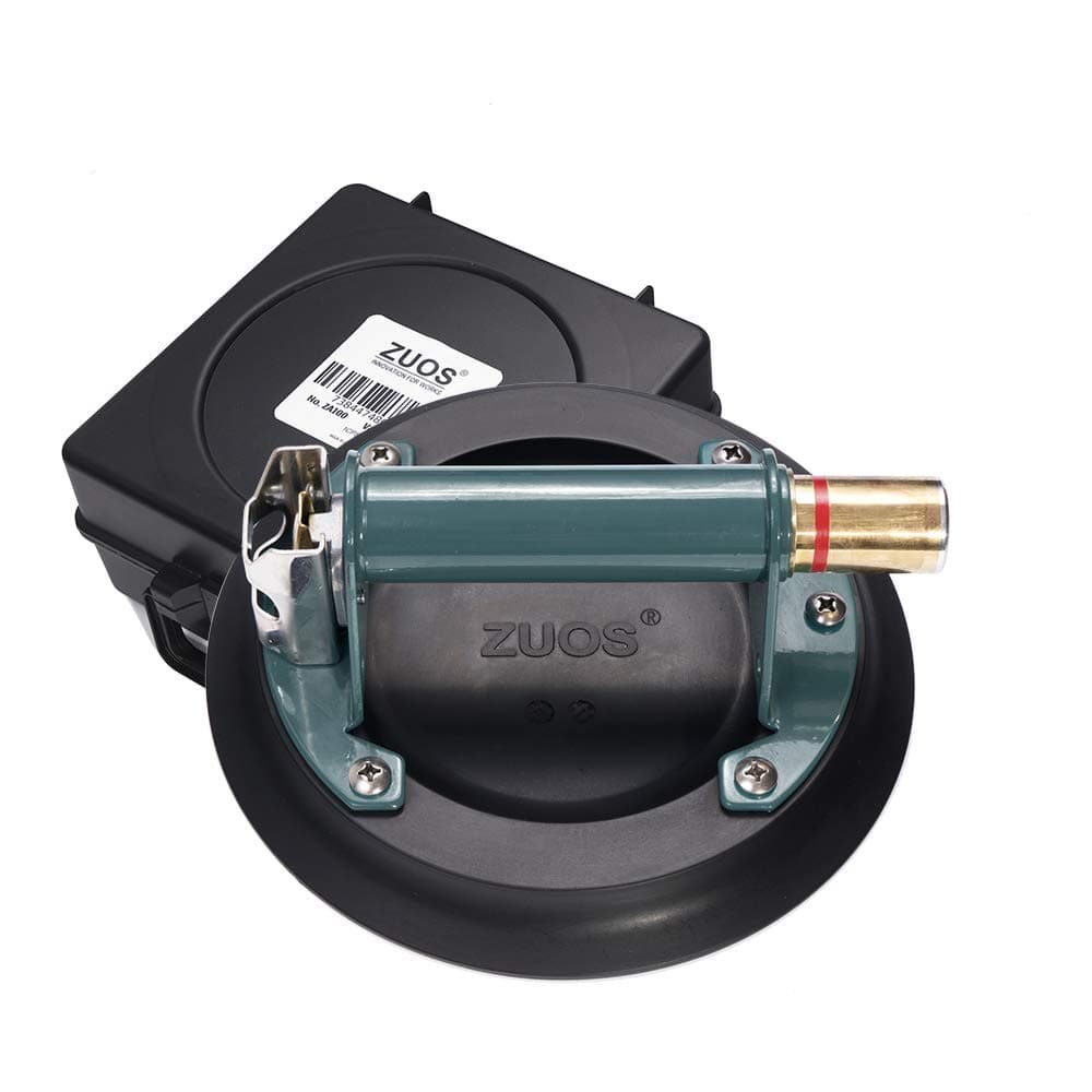 - 8" Glass Suction Cup for Granite & Glass Lifting, Vacuum Lifter with Metal Handle and Brass Pump,600lbs Load Capacity (8" Metal)