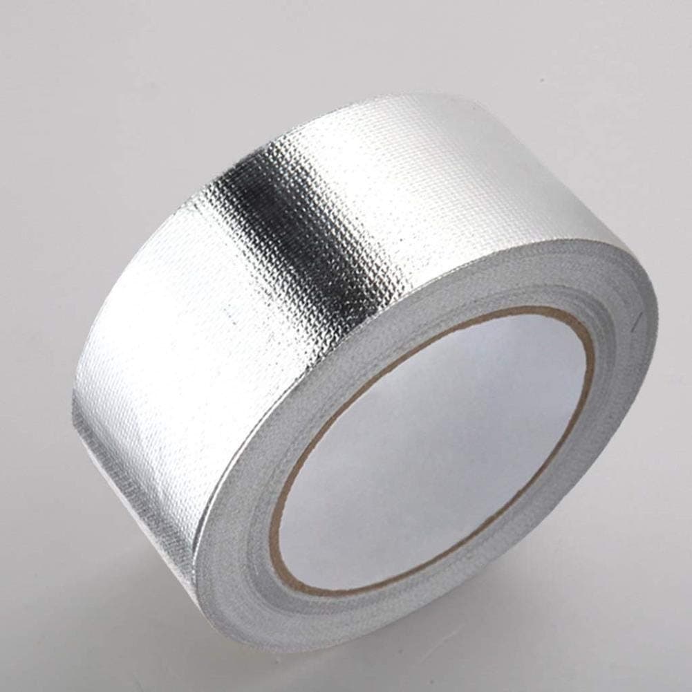 Lszdp-negozio Aluminum Foil Heat Shield Tape Adhesive Temporary Exhaust Pipe Ducts Repairs Tape High Temp Resistant Best 25m