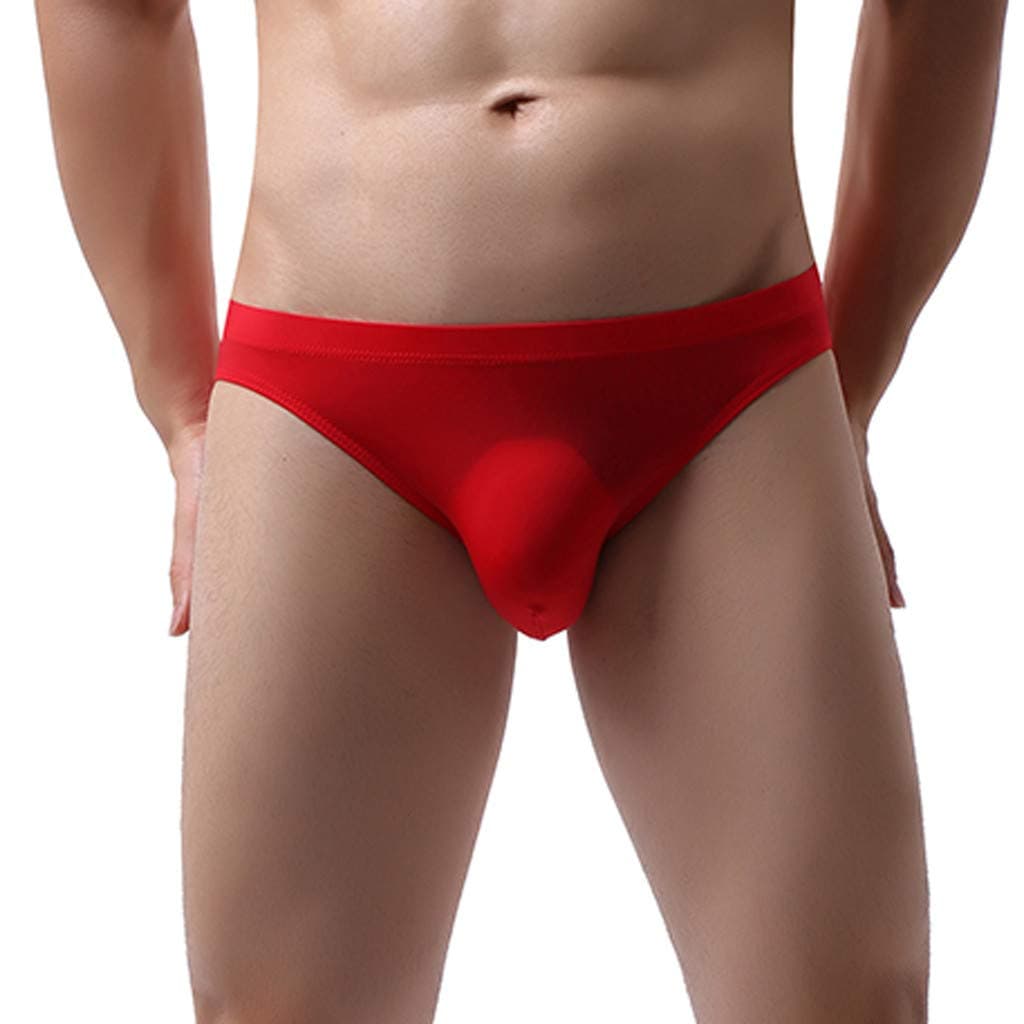 2019 Mens Micro Mesh Stretch Bikini Briefs Pouch Underwear Ultra-Thin Gym Sports Thongs Briefs of Breathable Without Trace