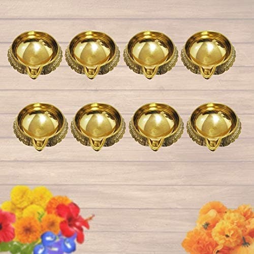 Dalvkot Brass Kuber Diyas Oil Lamps for Puja Room Decoration and Diwali Festival (8)