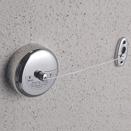 Retractable Clothesline Stainless Steel Clothing Line Dryer Hotel Style for Hanging Drying in Bathroom Laundry