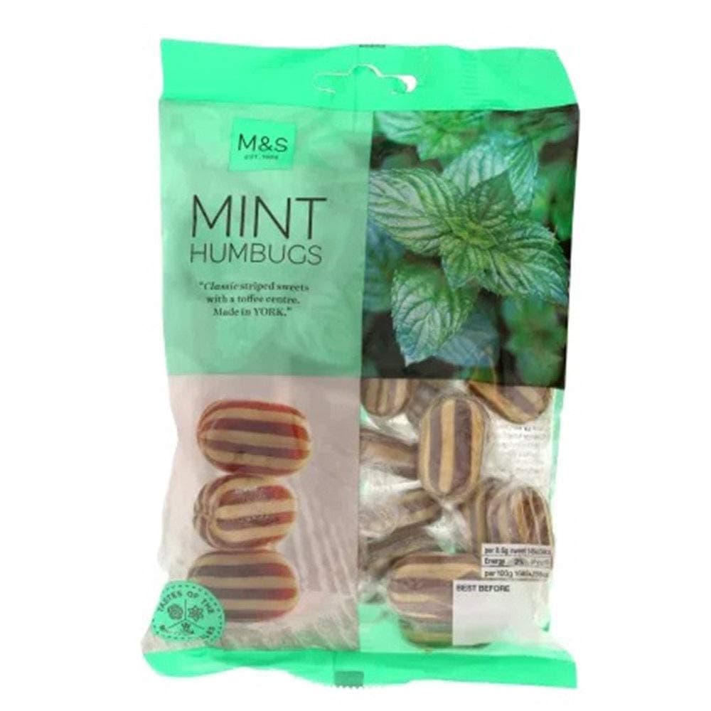 Mint Humbugs | Classic Striped Sweets with a toffee centre | 225g (pack of 3)