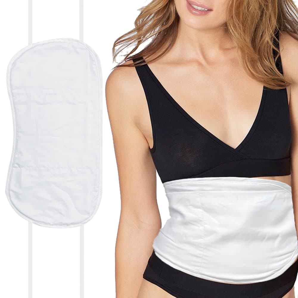 Castor Oil Packs Compress Pad-Reusable Organic Castor Oil Wrap-Less Mess, Heatless, Reusable for Liver, Aid Sleep and Constipation (Castor Oil Not Included)