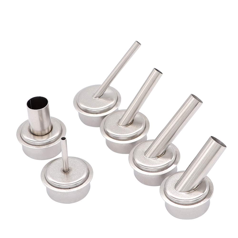 9pcs/set Hot Air Gun Resisting Nozzles Quick 861DW Heat Gun Resisting Nozzles, 45 Degree Curved Angle Nozzle Sleeve for Quick 861dw Rework Station PCB Soldering Repair