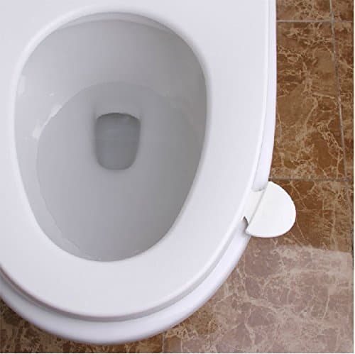 e-Smart Toilet Seat Lifter Plastic Handle Hygienic Clean Lift Lower Self Adhesive (2 Packs)
