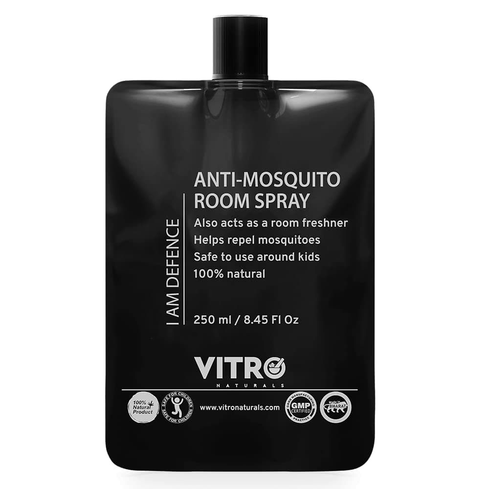 VITRO Anti Mosquito Room Spray Pouch 250ml | 100% Natural Ingredients | Citronella Formula | Non-Toxic & DEET-Free
