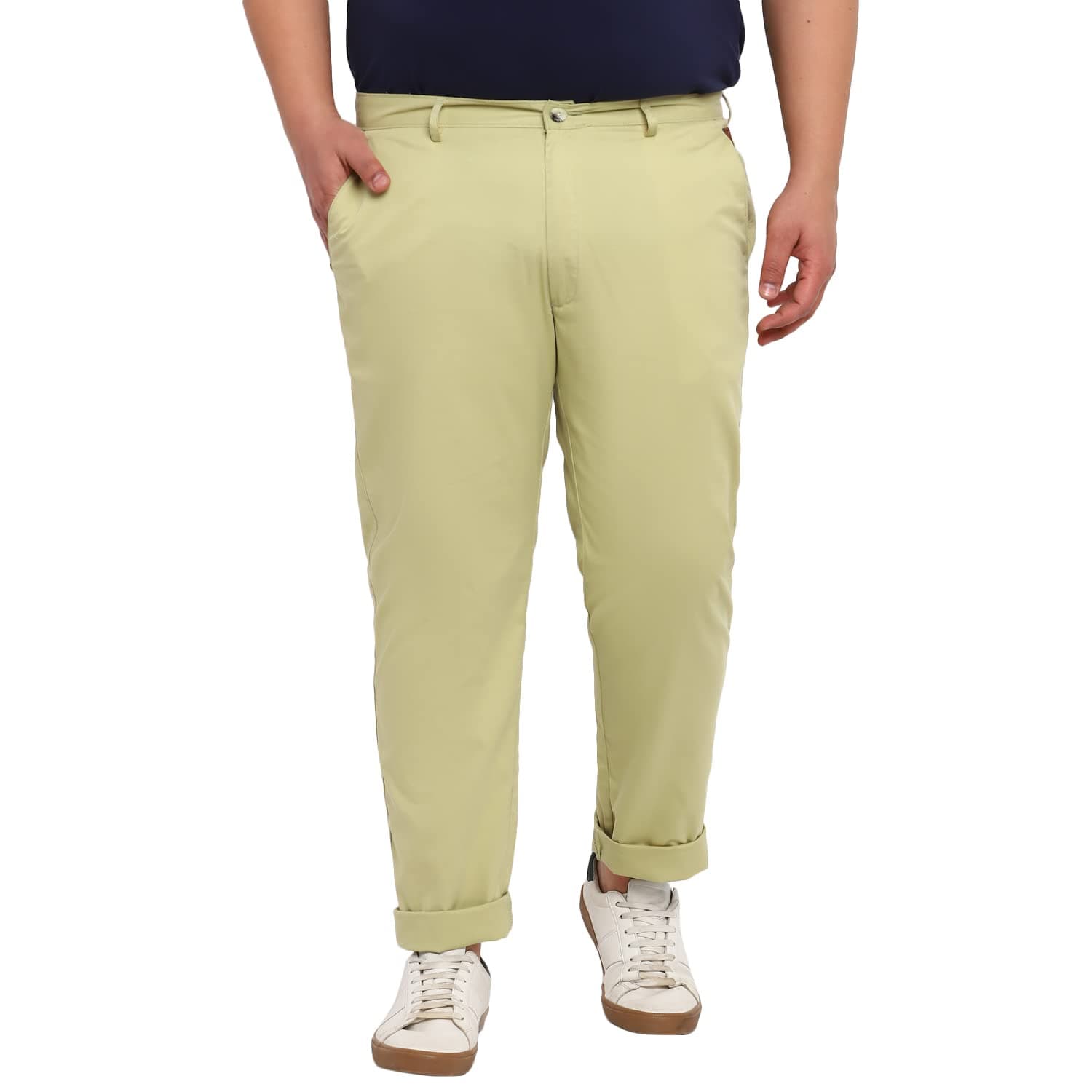 Urbano Plus Men's Regular Fit Mid Rise Trouser