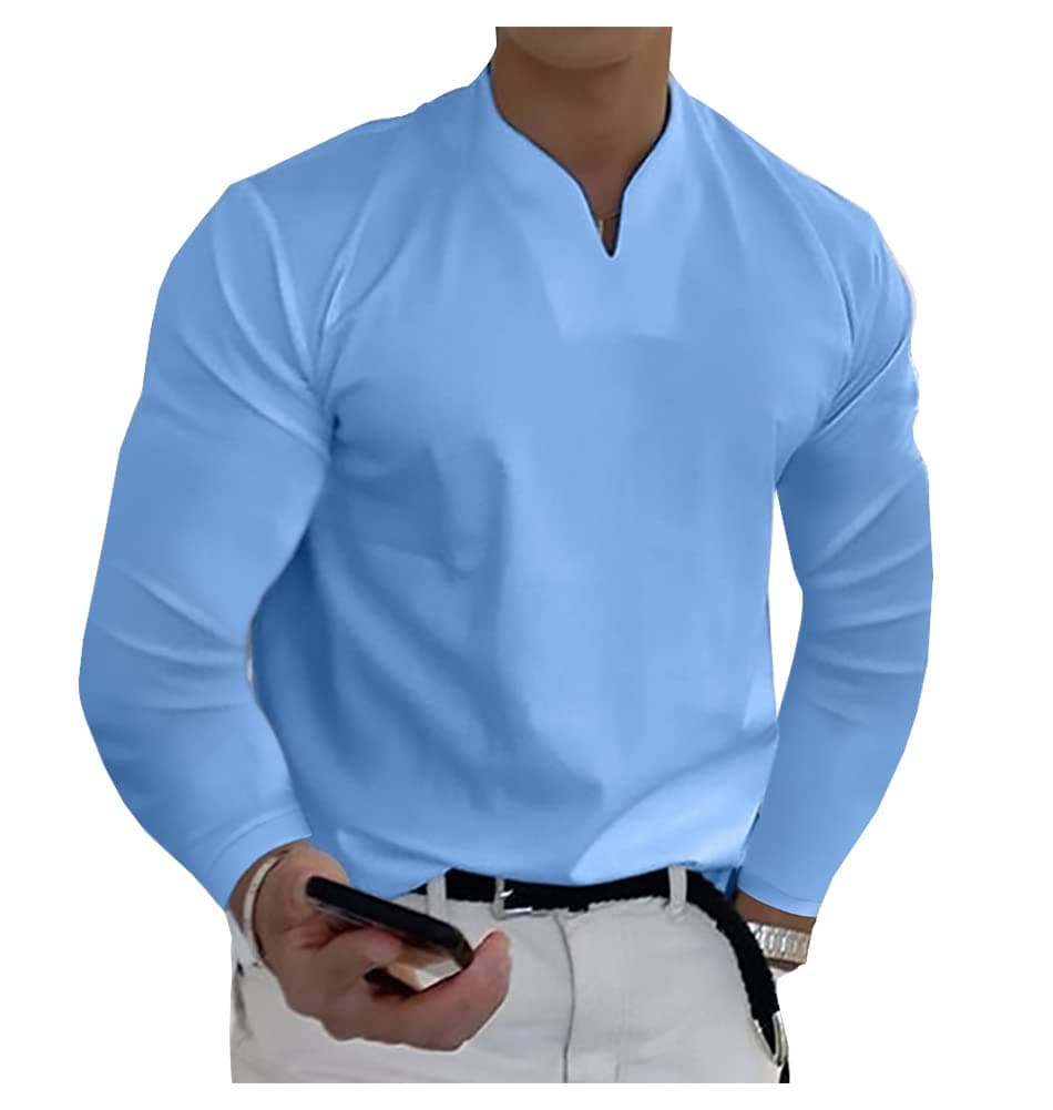 CYLADY Men's Short Sleeve T Shirt Casual Muscle Tee Shirt Tops Basic Solid Color Designed Slim Fit Cotton Shirts