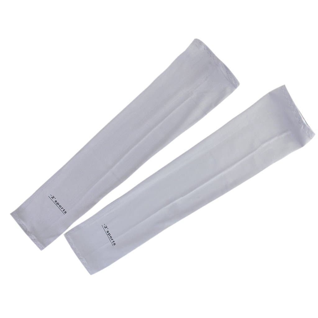 1 Pair Sports Arm Cooler Golf Arm Cover Basketball Arm Sleeves for UV Sun Protection (Gray)