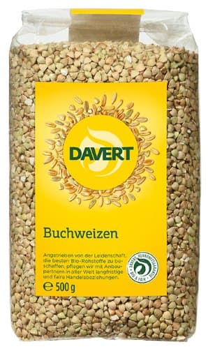 Davert Buckwheat, pack of 4 (4 x 500 g) - organic.