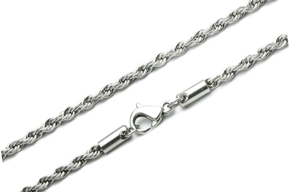 Merdia Stainless Steel Rope Chain Necklace