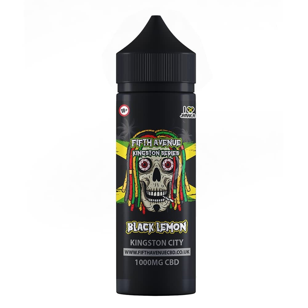 Fifth Avenue Black Lemon E-Liquid 1000mg | Anxiety Stress Pain Relief Ecig Vape Juice | No Nicotine | 60ml | UK Made | High Strength E Liquid (E-Juice)
