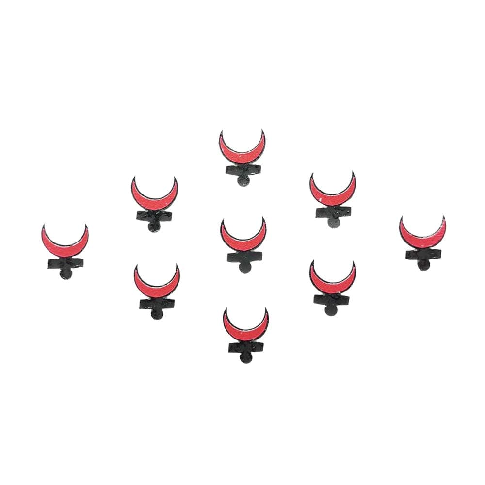 Comet Busters Moon Shaped Maroon Bindi For Women (10mm) (BIN217)