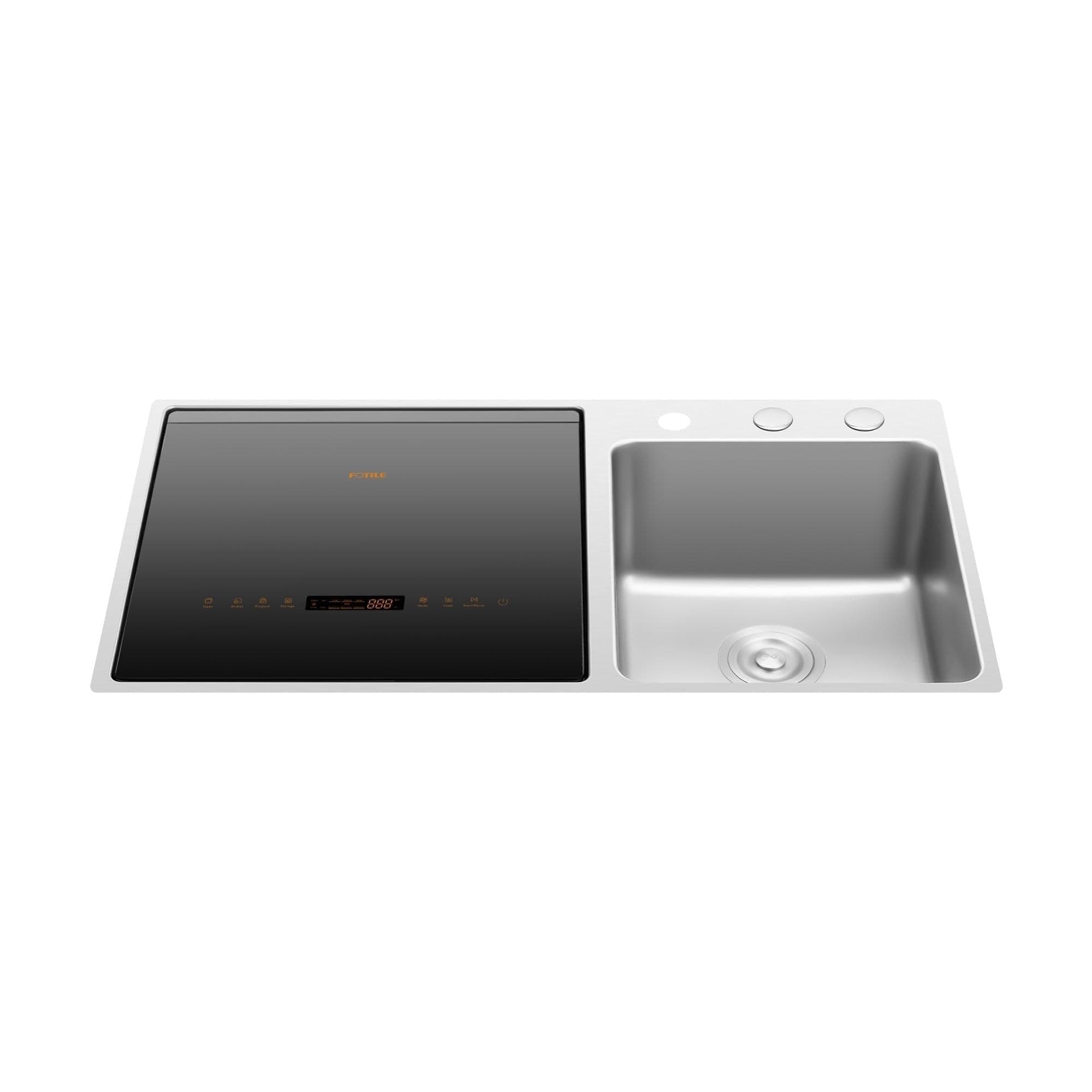FOTILE SD2F-P5L 3-in-1 In-Sink Dishwasher & Kitchen Sink Combo with 360° Cleaning, Produce Wash, Child Lock, Energy Efficient for Space-Saving Hygienic Kitchen Solutions (Dishwasher on the Left)