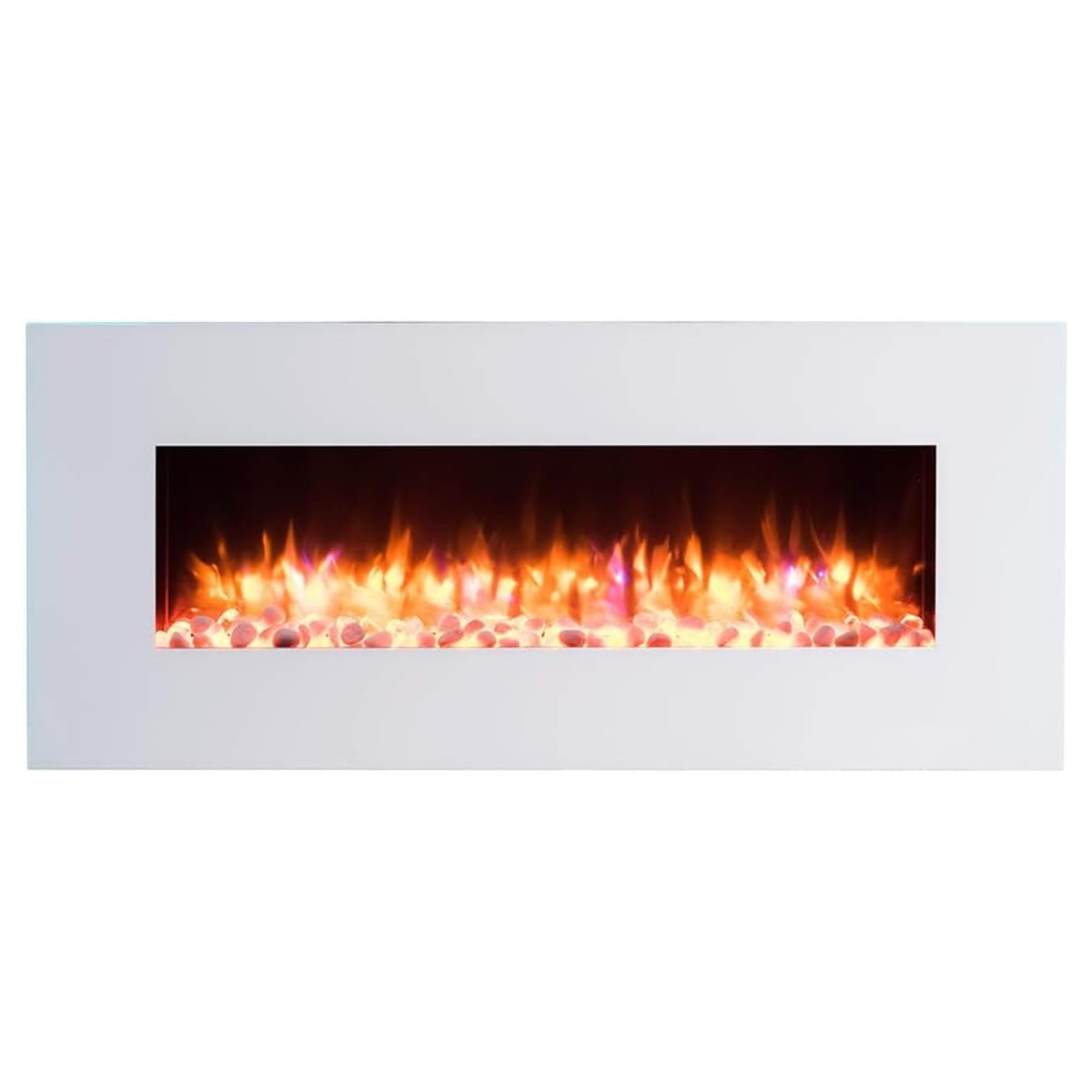 Endeavour Fires Holbeck White Wall Mounted Electric Fireplace,220/240Vac, 50 Hz, 1&2kW, 7 day Programmable Remote Control Heater…