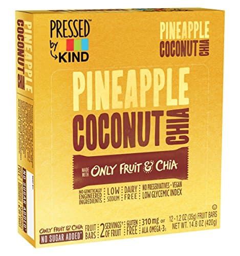Pressed by KIND Fruit Bars, Pineapple Coconut Chia, 12 Count
